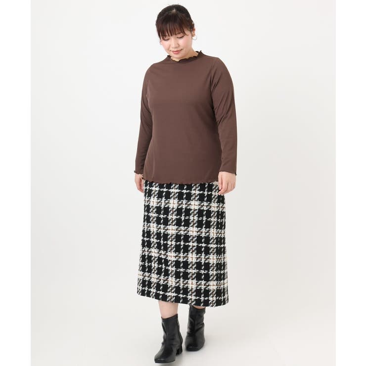 【大きいサイズ/a.v.v×eur3】ツイードタイトスカート | eur3 | 詳細画像35 