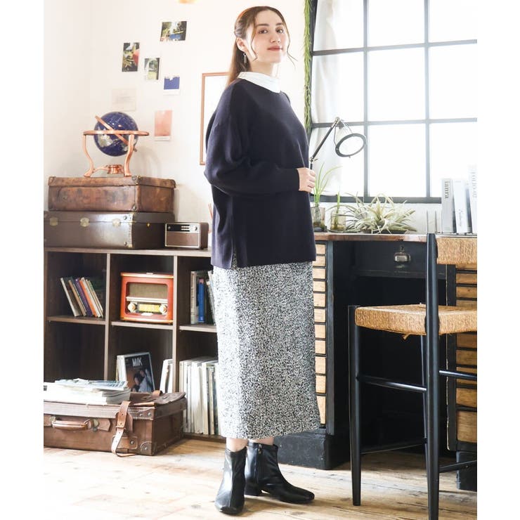 【大きいサイズ/a.v.v×eur3】ツイードタイトスカート | eur3 | 詳細画像5 