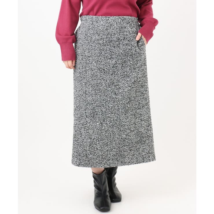 【大きいサイズ/a.v.v×eur3】ツイードタイトスカート | eur3 | 詳細画像7 