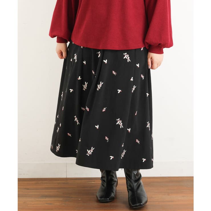 刺繍オーダーメイドスカート大きいサイズ