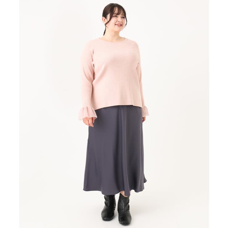 【大きいサイズ】サテンバックフレアスカート | eur3 | 詳細画像17 