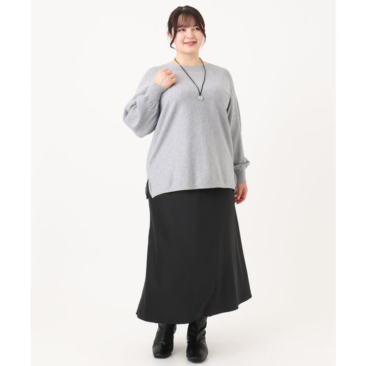 【大きいサイズ】サテンバックフレアスカート | eur3 | 詳細画像28 