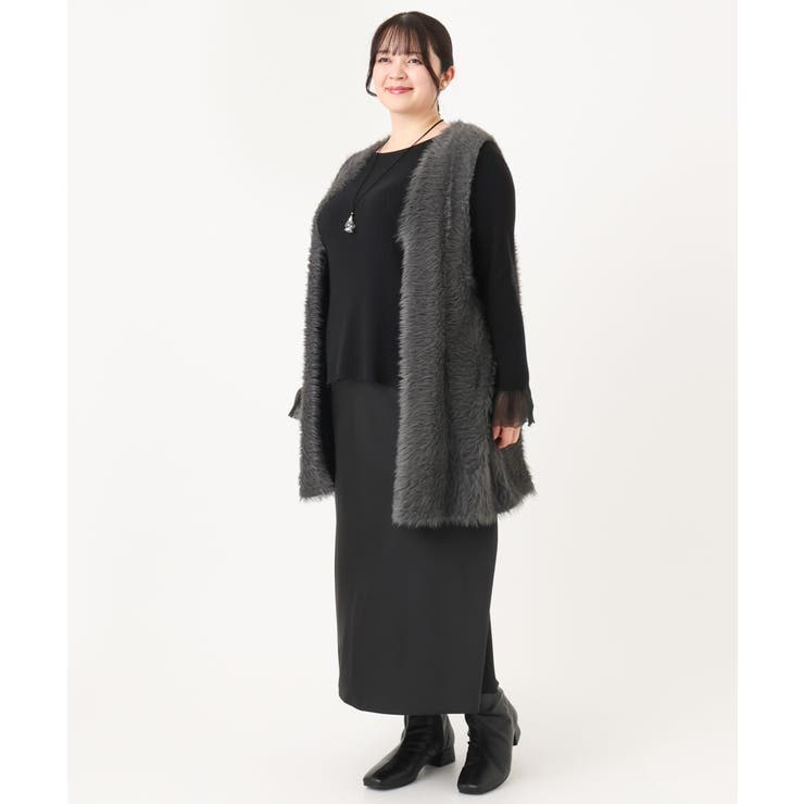 【大きいサイズ】サテンバックフレアスカート | eur3 | 詳細画像29 