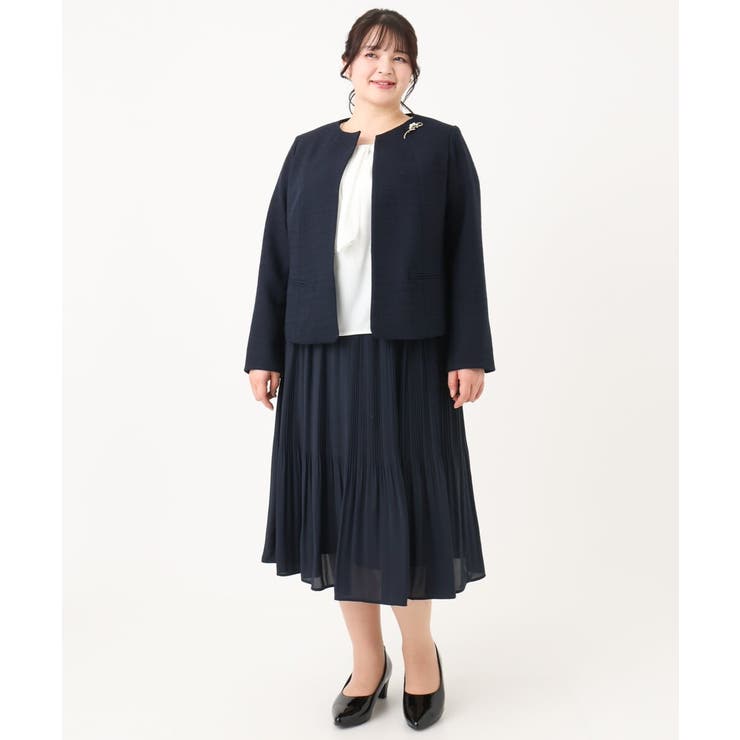 大きいサイズ】シフォンプリーツスカート[品番：ITKW0020279
