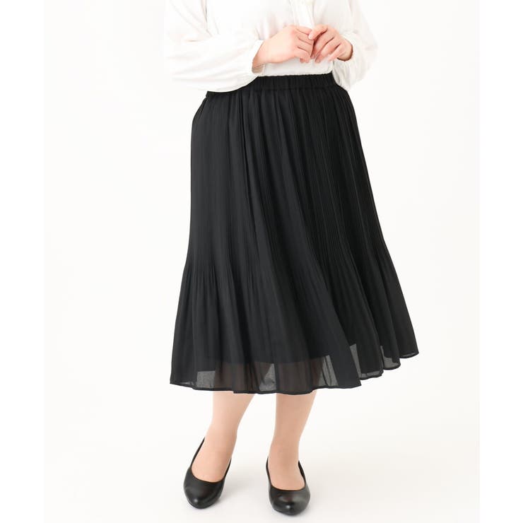 【大きいサイズ】シフォンプリーツスカート | eur3 | 詳細画像15 