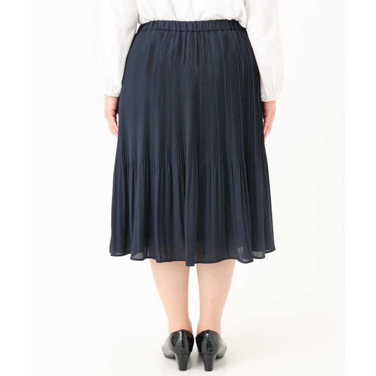 大きいサイズ】シフォンプリーツスカート[品番：ITKW0020279