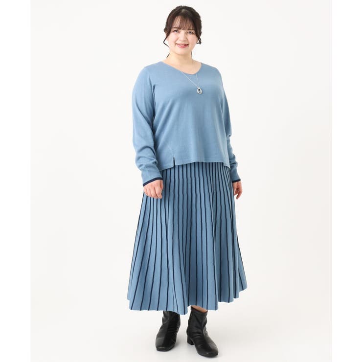 【大きいサイズ】バルキーアクリルストライプスカート | eur3 | 詳細画像16 