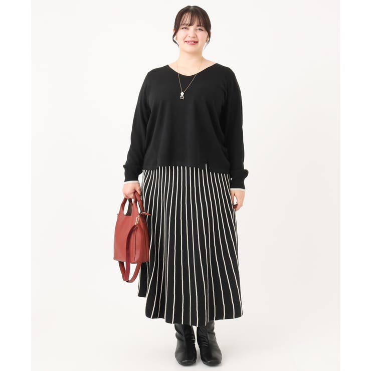 【大きいサイズ】バルキーアクリルストライプスカート | eur3 | 詳細画像20 