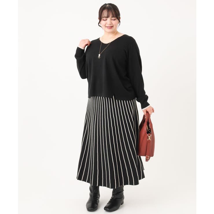 【大きいサイズ】バルキーアクリルストライプスカート | eur3 | 詳細画像21 