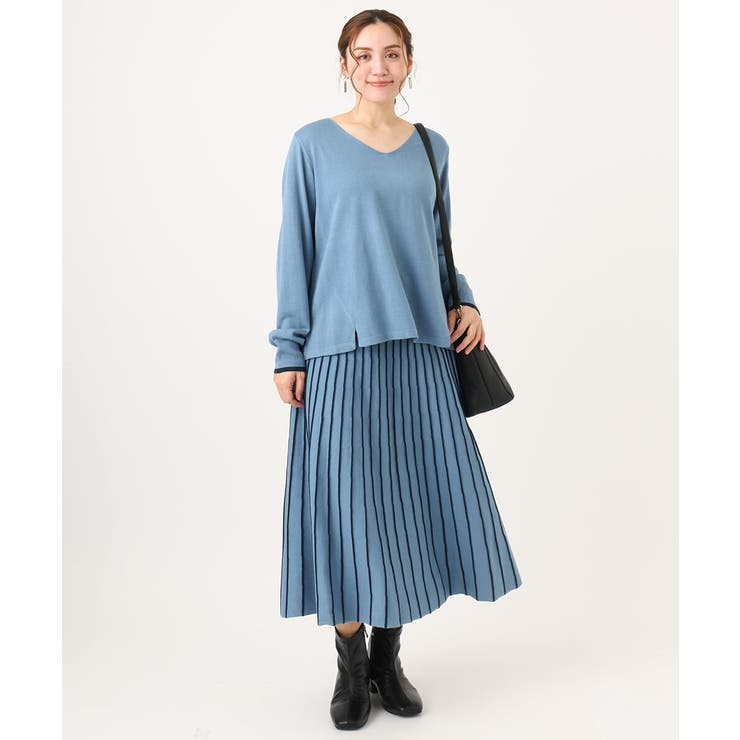 【大きいサイズ】バルキーアクリルストライプスカート | eur3 | 詳細画像3 