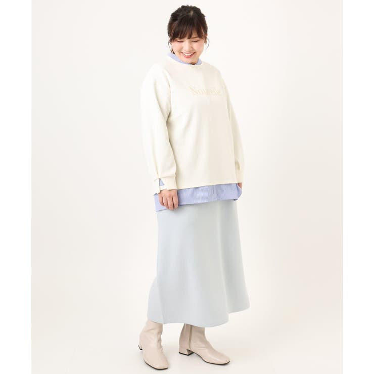 【大きいサイズ/a.v.v×eur3】ジャージータイトスカート | eur3 | 詳細画像6 