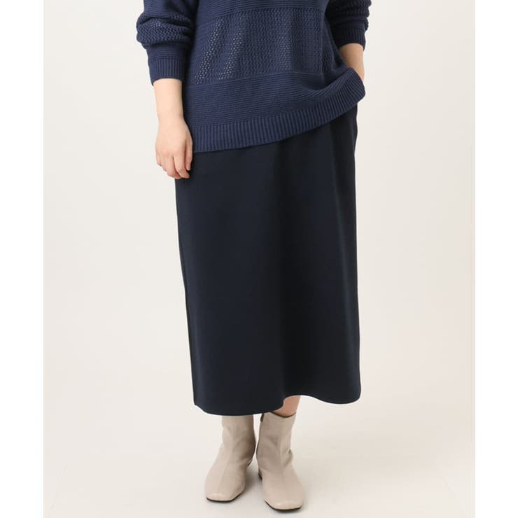 ネイビー(57) | 【大きいサイズ/a.v.v×eur3】ジャージータイトスカート | eur3