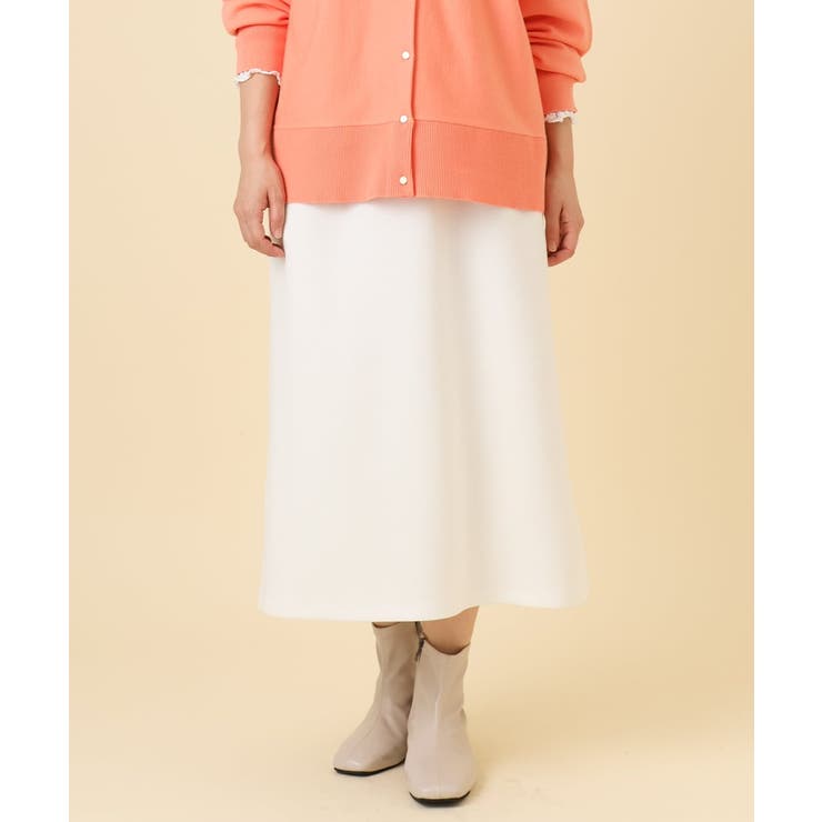 アイボリー(80) | 【大きいサイズ/a.v.v×eur3】ジャージータイトスカート | eur3