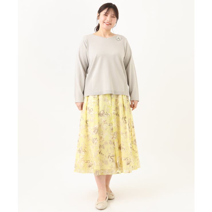 【大きいサイズ/a.v.v×eur3】オーパルプリントスカート | eur3 | 詳細画像17 