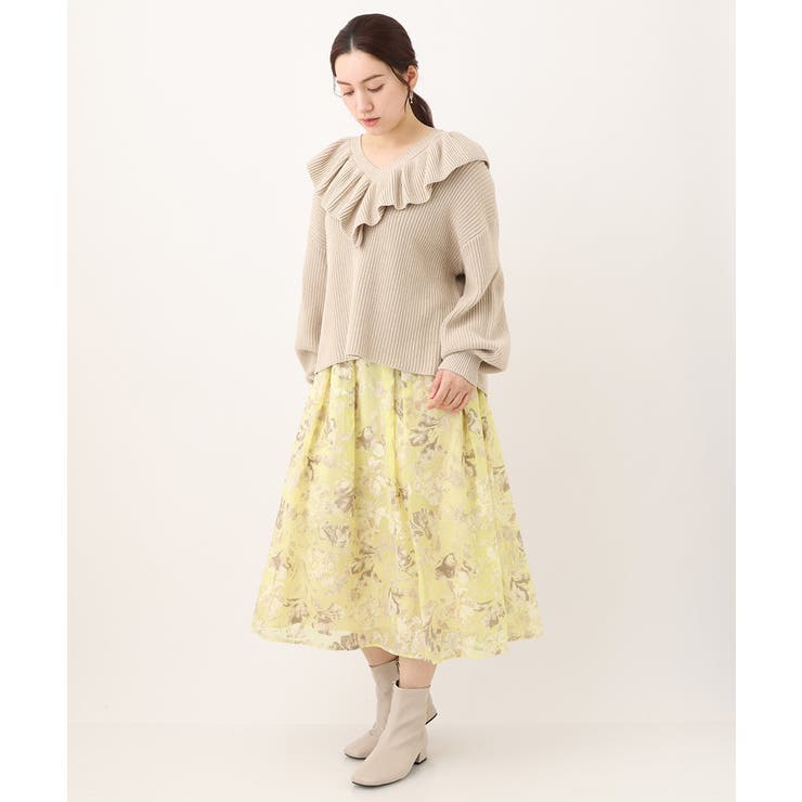 【大きいサイズ/a.v.v×eur3】オーパルプリントスカート | eur3 | 詳細画像5 