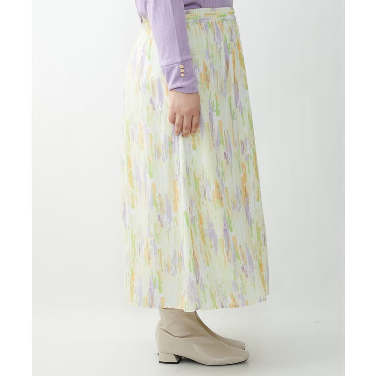 【大きいサイズ】ニュアンスプリントスカート | eur3 | 詳細画像12 