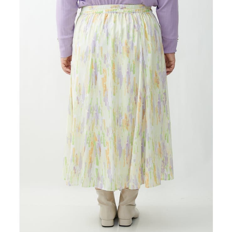 【大きいサイズ】ニュアンスプリントスカート | eur3 | 詳細画像13 