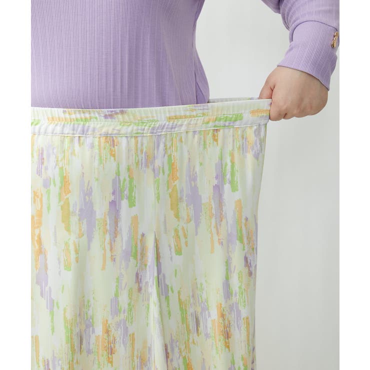 【大きいサイズ】ニュアンスプリントスカート | eur3 | 詳細画像17 