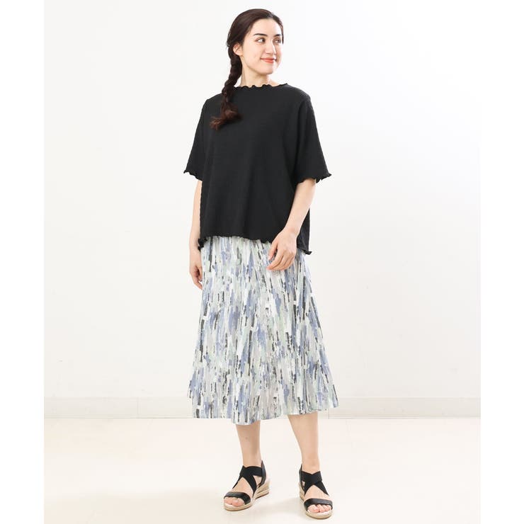 【大きいサイズ】ニュアンスプリントスカート | eur3 | 詳細画像21 