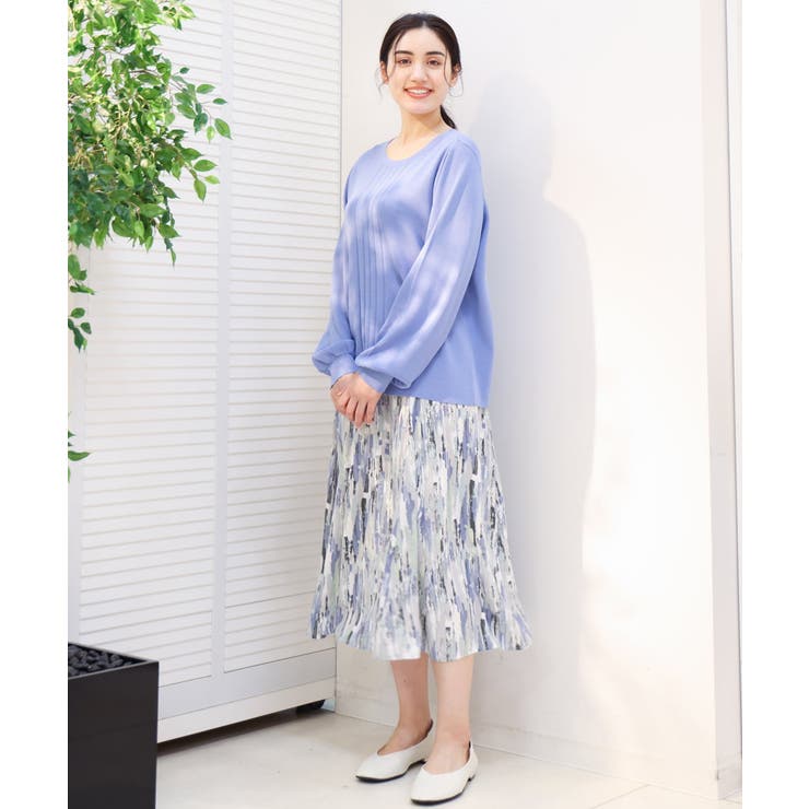 【大きいサイズ】ニュアンスプリントスカート | eur3 | 詳細画像26 