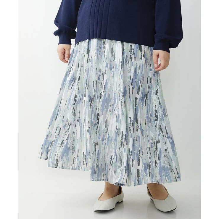 【大きいサイズ】ニュアンスプリントスカート | eur3 | 詳細画像28 