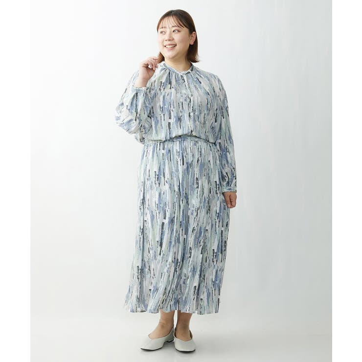 【大きいサイズ】ニュアンスプリントスカート | eur3 | 詳細画像30 