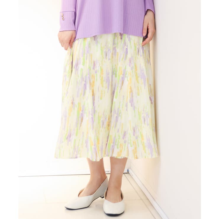 【大きいサイズ】ニュアンスプリントスカート | eur3 | 詳細画像5 