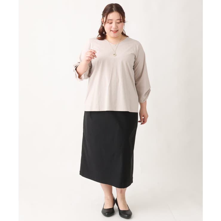 【大きいサイズ】さらさらストレッチタイトスカート | eur3 | 詳細画像13 