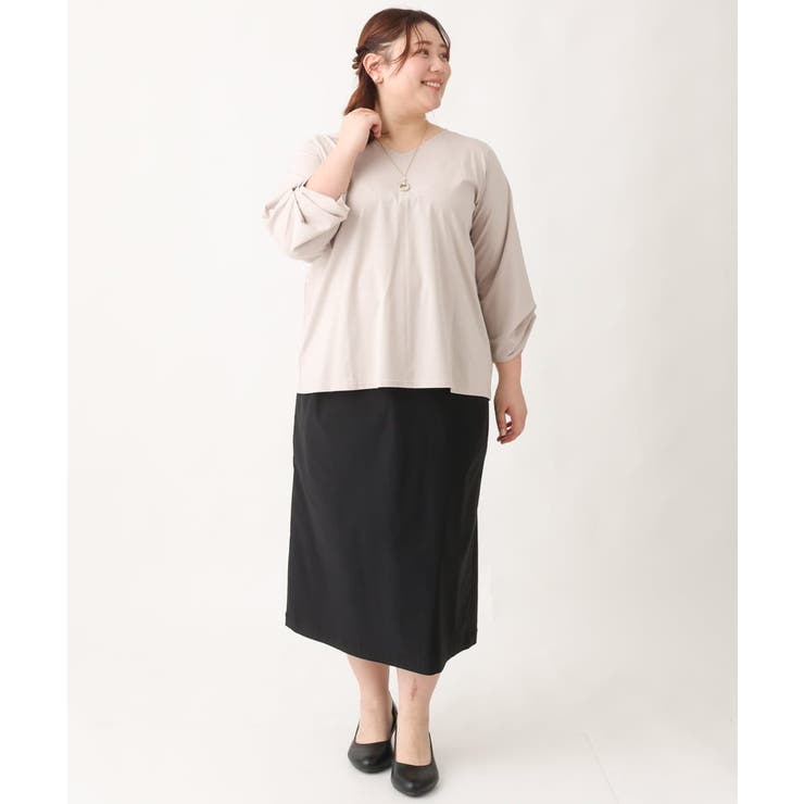 【大きいサイズ】さらさらストレッチタイトスカート | eur3 | 詳細画像14 