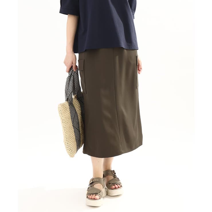 カーキ(36) | 【大きいサイズ】カーゴスカート | eur3
