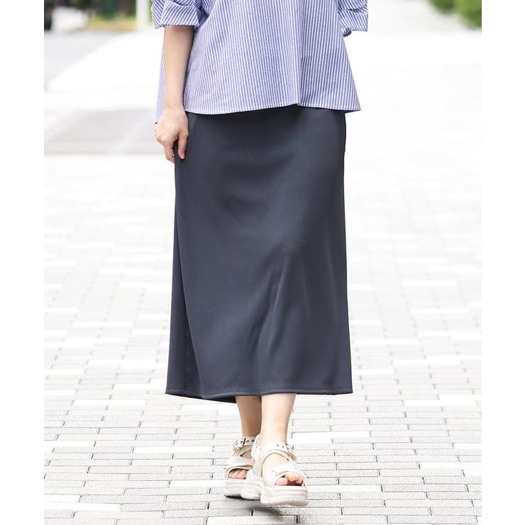 ダークグレー(93) | 【追加販売】【大きいサイズ】リブカットタイトスカート | eur3