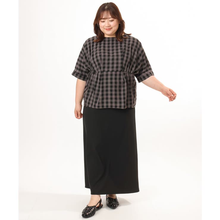 【大きいサイズ】リブカットタイトスカート | eur3 | 詳細画像30 
