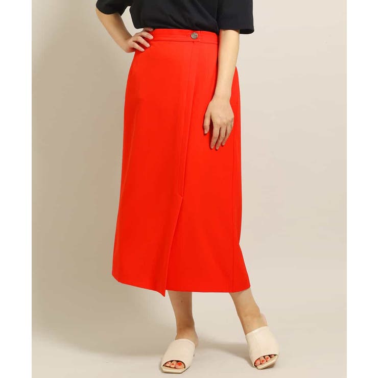 レッド(05) | 【大きいサイズ/a.v.v×eur3】ラップ風スカート | eur3