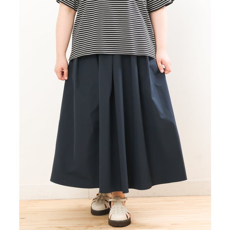 激安超特価 最大80%オフ  大きいサイズ/a.v.v×eur3】撥水タックフレアスカート[品番 スカート