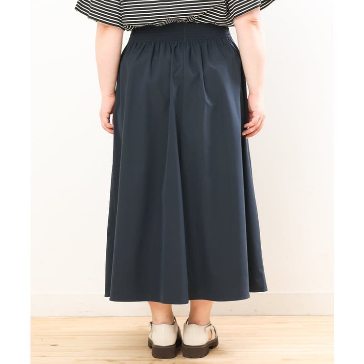 【大きいサイズ/a.v.v×eur3】撥水タックフレアスカート | eur3 | 詳細画像19 