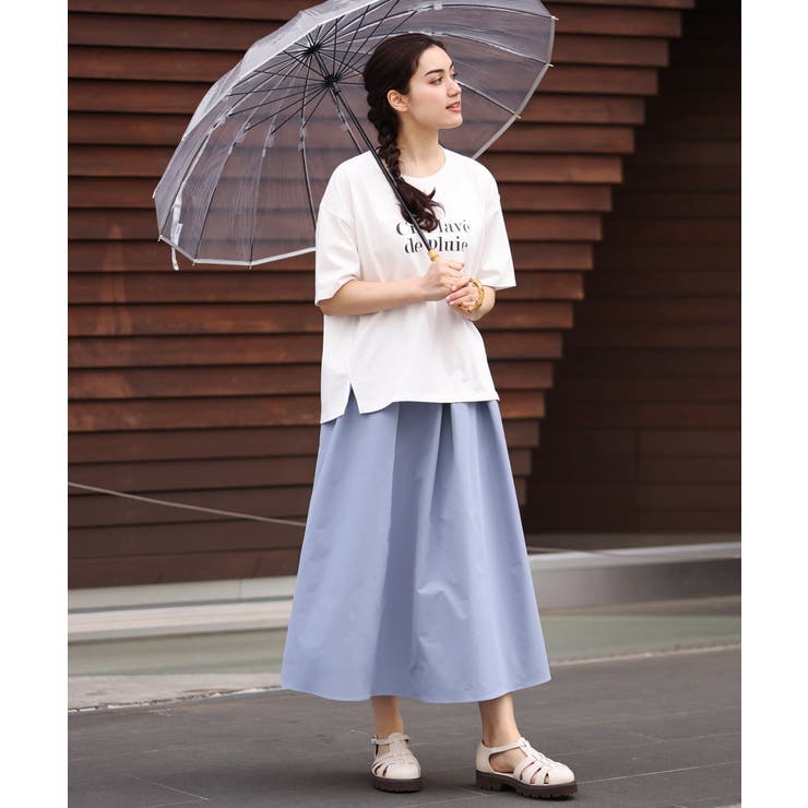 【大きいサイズ/a.v.v×eur3】撥水タックフレアスカート | eur3 | 詳細画像3 