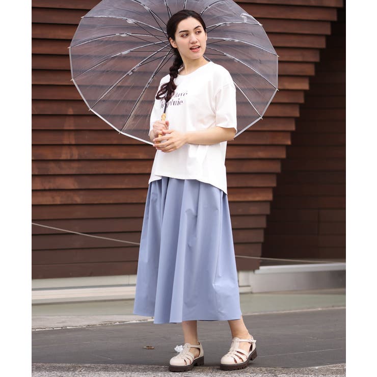 【大きいサイズ/a.v.v×eur3】撥水タックフレアスカート | eur3 | 詳細画像4 