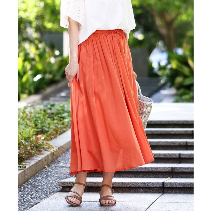 【大きいサイズ】コットンボイルサマースカート | eur3 | 詳細画像2 