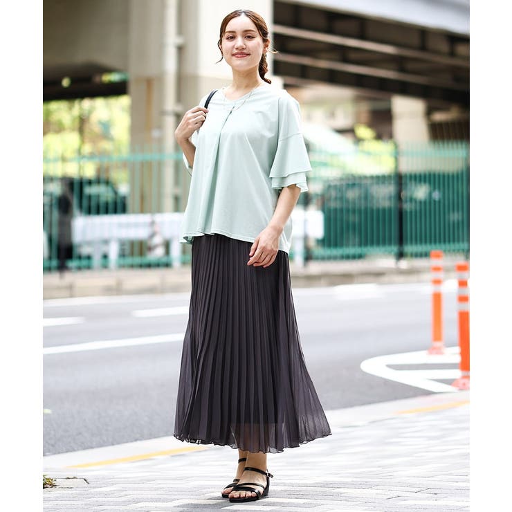 【大きいサイズ/a.v.v×eur3】ランダムプリーツスカート | eur3 | 詳細画像9 