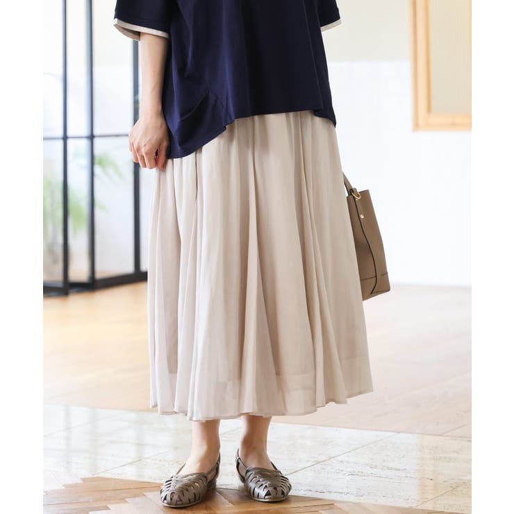 【大きいサイズ/a.v.v×eur3】シア―フレアスカート | eur3 | 詳細画像10 