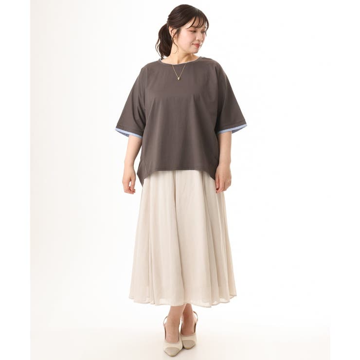 【大きいサイズ/a.v.v×eur3】シア―フレアスカート | eur3 | 詳細画像26 