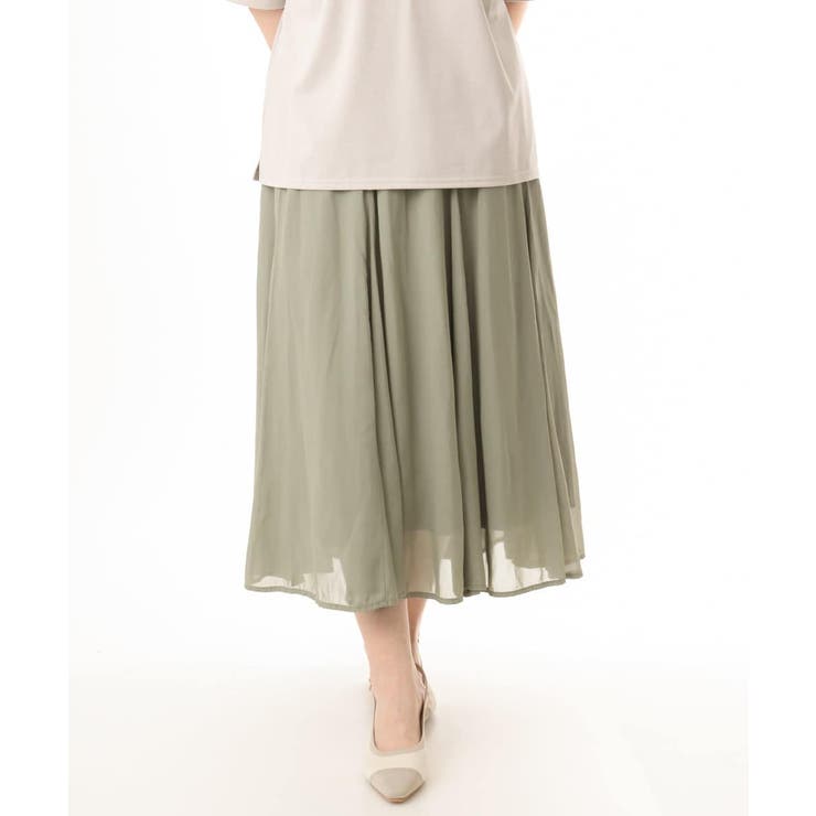 【大きいサイズ/a.v.v×eur3】シア―フレアスカート | eur3 | 詳細画像5 