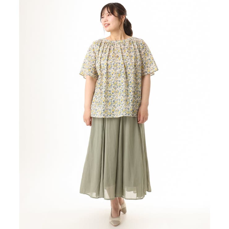 【大きいサイズ/a.v.v×eur3】シア―フレアスカート | eur3 | 詳細画像8 