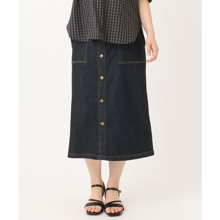 【大きいサイズ】フロントボタンタイトスカート | eur3 | 詳細画像1 