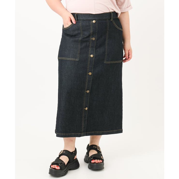 【大きいサイズ】フロントボタンタイトスカート | eur3 | 詳細画像10 