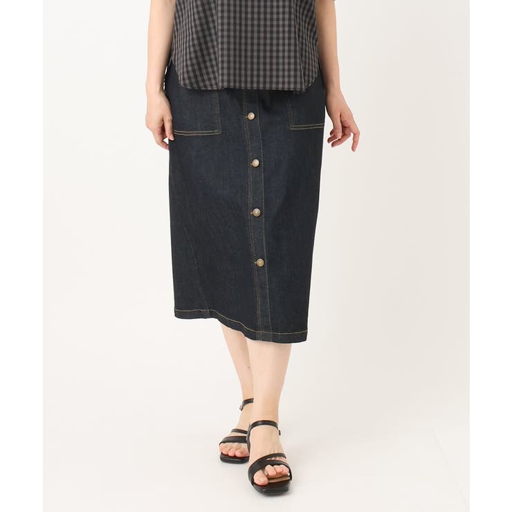 【大きいサイズ】フロントボタンタイトスカート | eur3 | 詳細画像2 