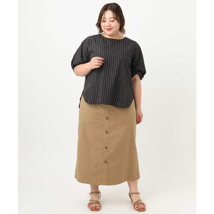 【大きいサイズ】フロントボタンタイトスカート | eur3 | 詳細画像32 