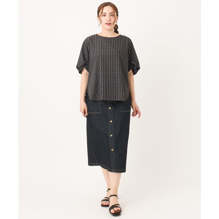 【大きいサイズ】フロントボタンタイトスカート | eur3 | 詳細画像7 