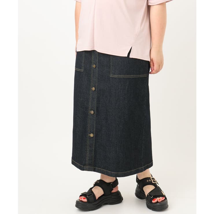 【大きいサイズ】フロントボタンタイトスカート | eur3 | 詳細画像9 