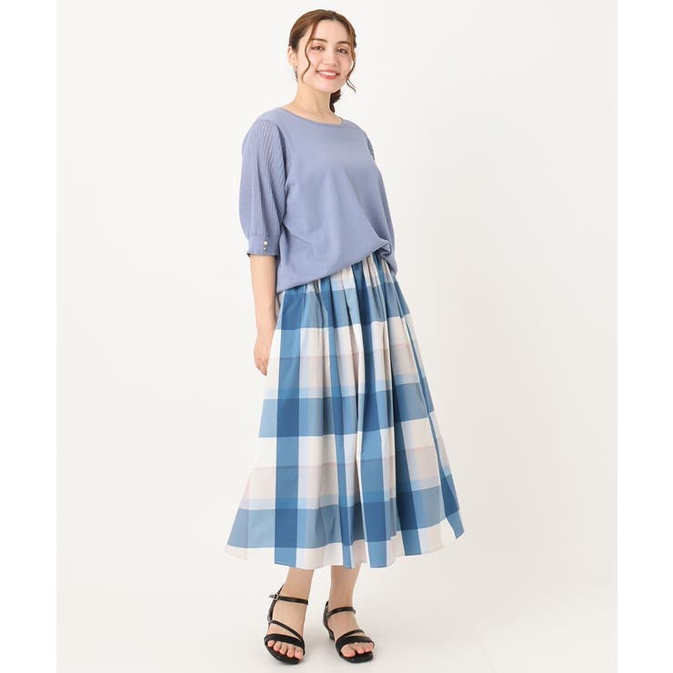 【大きいサイズ/a.v.v×eur3】ビックチェックタフタスカート | eur3 | 詳細画像11 